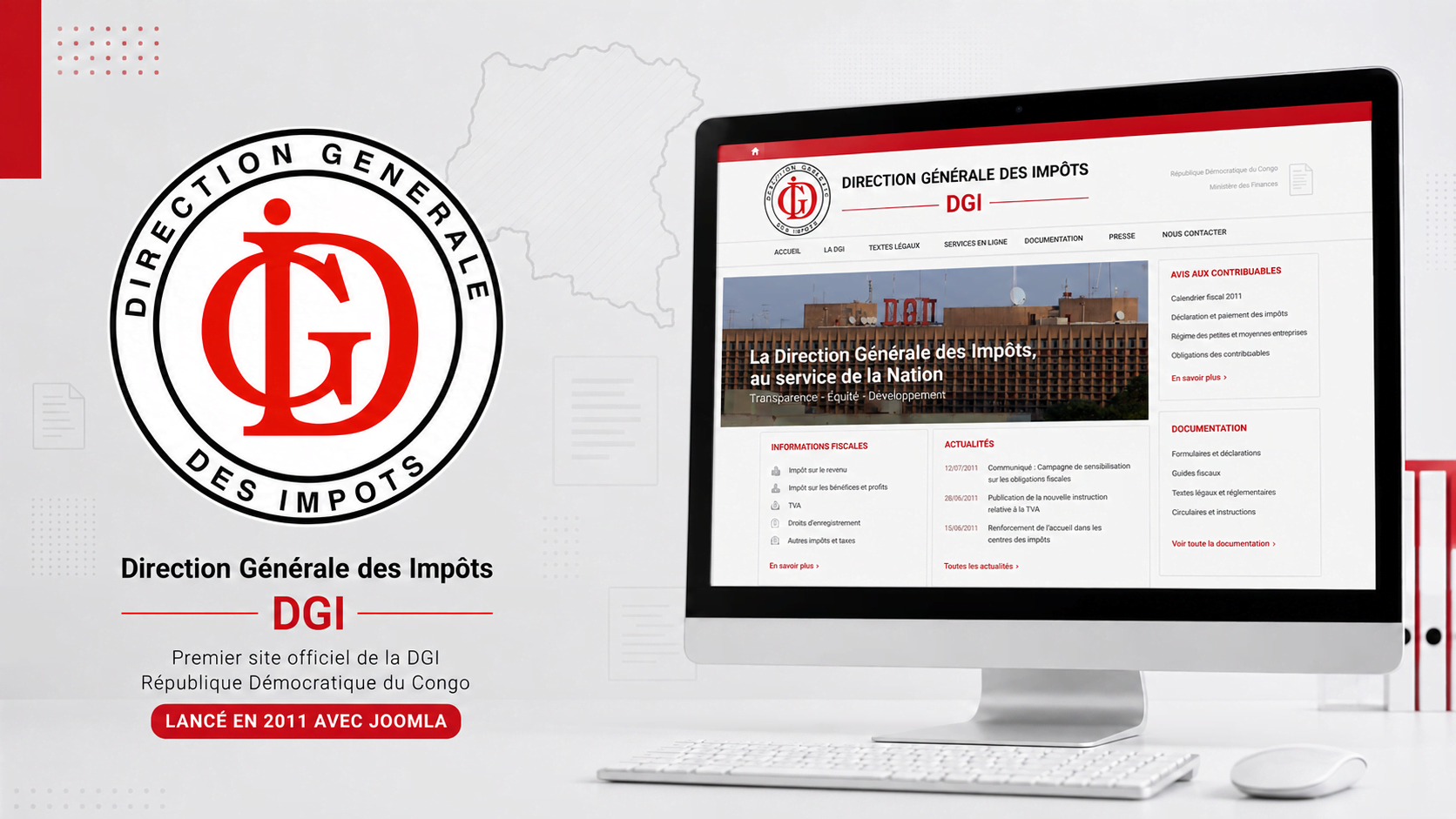 Illustration de la réalisation : Conception du site web de la Direction générale des impôts