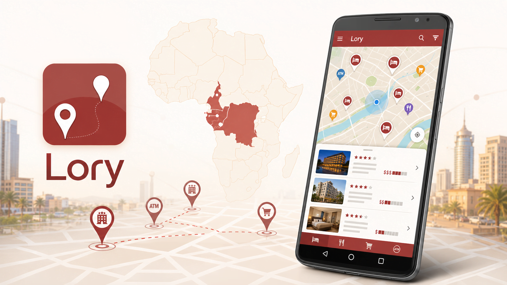 Illustration de la réalisation : Application mobile de géolocalisation Lory